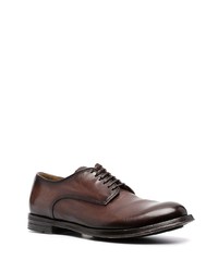 dunkelbraune Leder Derby Schuhe von Officine Creative