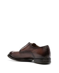 dunkelbraune Leder Derby Schuhe von Officine Creative