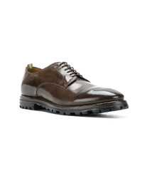 dunkelbraune Leder Derby Schuhe von Officine Creative