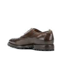 dunkelbraune Leder Derby Schuhe von Officine Creative