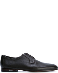 dunkelbraune Leder Derby Schuhe von Baldinini