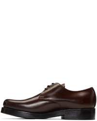 dunkelbraune Leder Derby Schuhe von Junya Watanabe