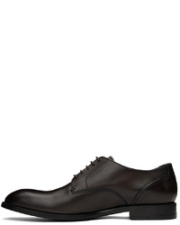 dunkelbraune Leder Derby Schuhe von Zegna