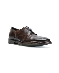 dunkelbraune Leder Derby Schuhe von Alberto Fasciani