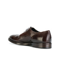 dunkelbraune Leder Derby Schuhe von Alberto Fasciani