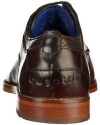 dunkelbraune Leder Derby Schuhe von Bugatti