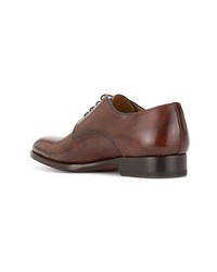 dunkelbraune Leder Derby Schuhe von Magnanni