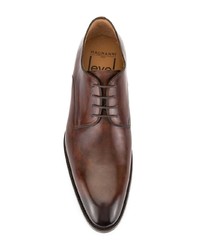 dunkelbraune Leder Derby Schuhe von Magnanni