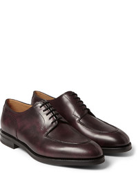 dunkelbraune Leder Derby Schuhe von John Lobb