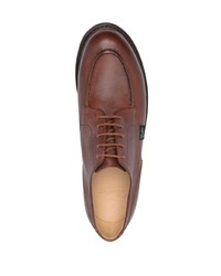 dunkelbraune Leder Derby Schuhe von Paraboot