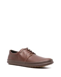 dunkelbraune Leder Derby Schuhe von Camper