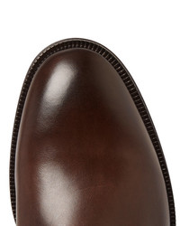 dunkelbraune Leder Derby Schuhe von Paul Smith