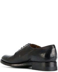 dunkelbraune Leder Derby Schuhe von Silvano Sassetti