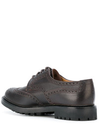 dunkelbraune Leder Derby Schuhe von Church's