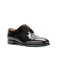 dunkelbraune Leder Derby Schuhe von Kiton