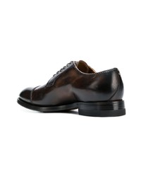 dunkelbraune Leder Derby Schuhe von Silvano Sassetti