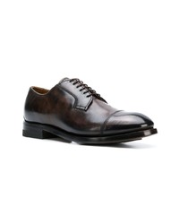 dunkelbraune Leder Derby Schuhe von Silvano Sassetti