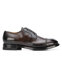 dunkelbraune Leder Derby Schuhe von Silvano Sassetti