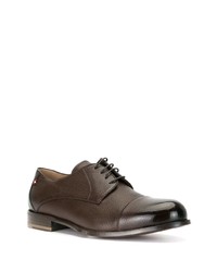 dunkelbraune Leder Derby Schuhe von Bally