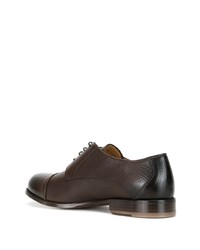 dunkelbraune Leder Derby Schuhe von Bally