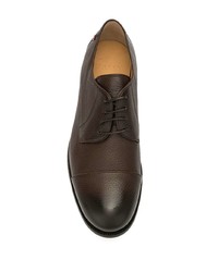 dunkelbraune Leder Derby Schuhe von Bally