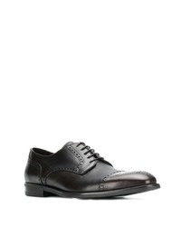 dunkelbraune Leder Derby Schuhe von Canali