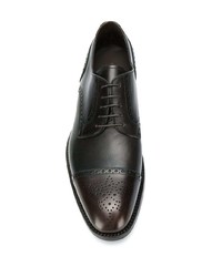 dunkelbraune Leder Derby Schuhe von Canali