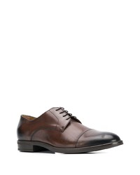 dunkelbraune Leder Derby Schuhe von BOSS HUGO BOSS