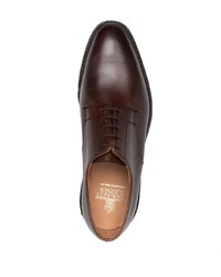 dunkelbraune Leder Derby Schuhe von Crockett Jones