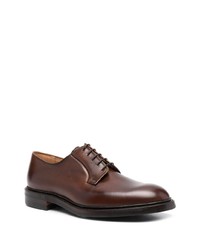 dunkelbraune Leder Derby Schuhe von Crockett Jones