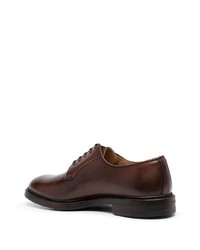 dunkelbraune Leder Derby Schuhe von Crockett Jones