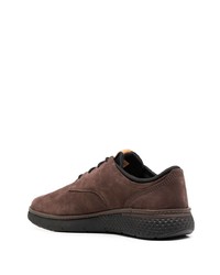 dunkelbraune Leder Derby Schuhe von Timberland