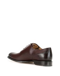 dunkelbraune Leder Derby Schuhe von Bally