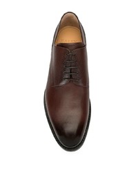 dunkelbraune Leder Derby Schuhe von Bally