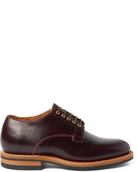 dunkelbraune Leder Derby Schuhe