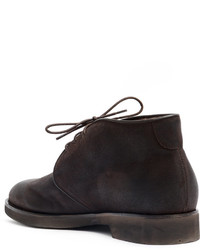 dunkelbraune Leder Derby Schuhe von Silvano Sassetti