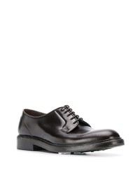 dunkelbraune Leder Derby Schuhe von Green George