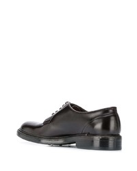 dunkelbraune Leder Derby Schuhe von Green George