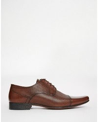 dunkelbraune Leder Derby Schuhe von Asos