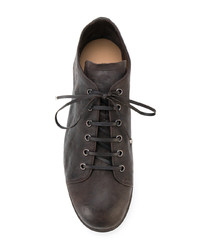 dunkelbraune Leder Derby Schuhe von Measponte