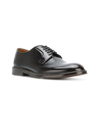 dunkelbraune Leder Derby Schuhe von Doucal's