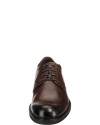 dunkelbraune Leder Derby Schuhe von Ecco