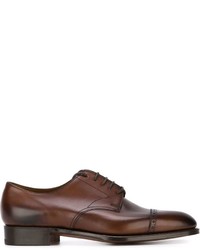 dunkelbraune Leder Derby Schuhe von Edward Green