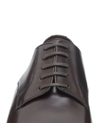 dunkelbraune Leder Derby Schuhe von Tom Ford