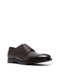 dunkelbraune Leder Derby Schuhe von Henderson Baracco