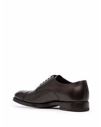 dunkelbraune Leder Derby Schuhe von Henderson Baracco