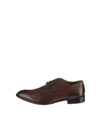 dunkelbraune Leder Derby Schuhe von GORDON & BROS