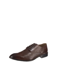 dunkelbraune Leder Derby Schuhe von GORDON & BROS