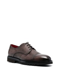 dunkelbraune Leder Derby Schuhe von Barrett