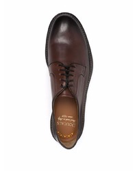 dunkelbraune Leder Derby Schuhe von Doucal's